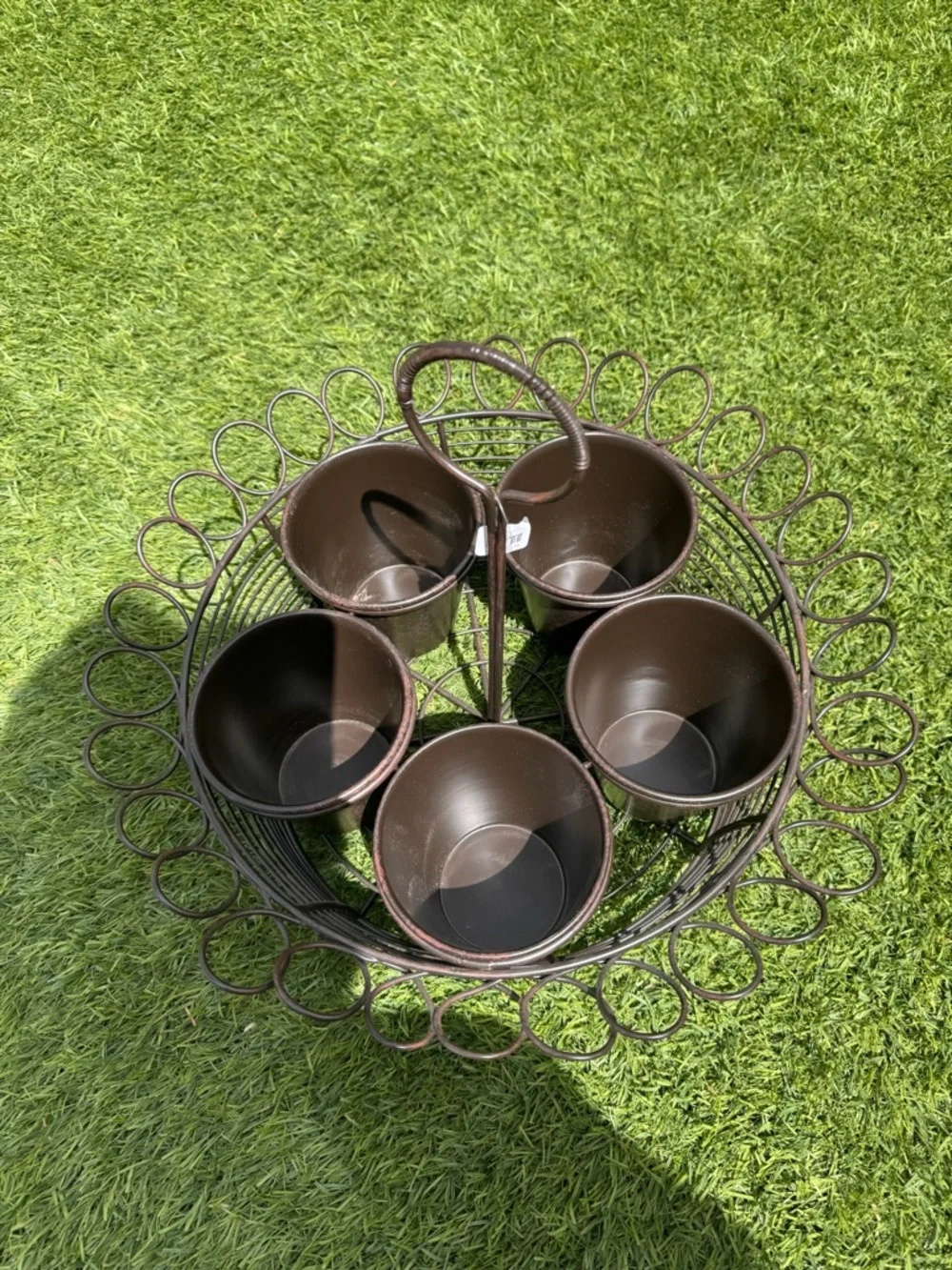 NWT Crate&Barrel Herb Set with Metal Pots